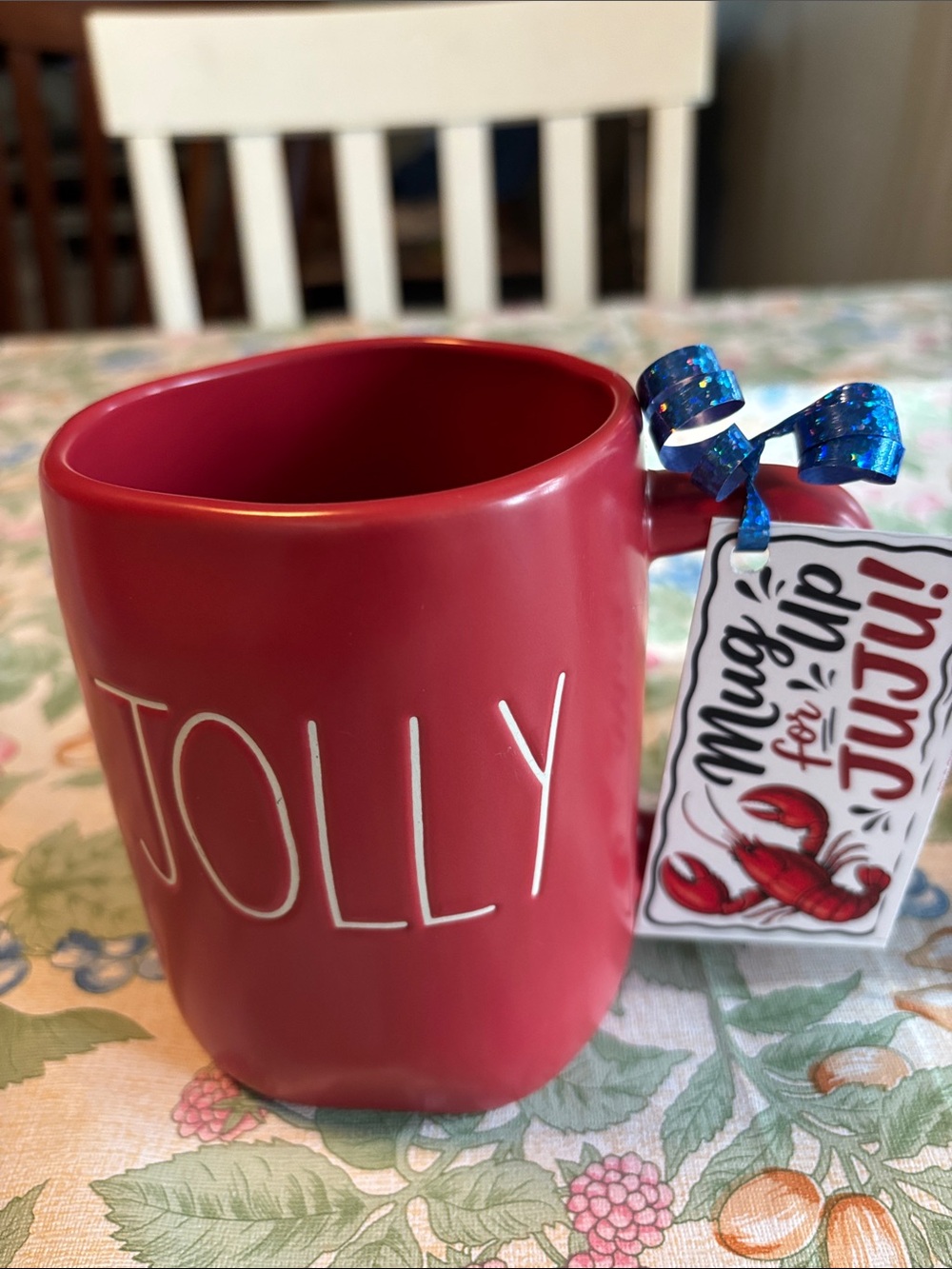 Rae Dunn Red 'JOLLY' Ceramic Mug